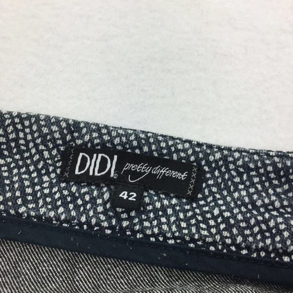 Didi Pretty Different Polka Dot Skinny Leg Back Zipper Pants Large 42 Blue - Picture 4 of 10